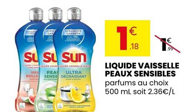 LIQUIDE VAISSELLE PEAUX SENSIBLES