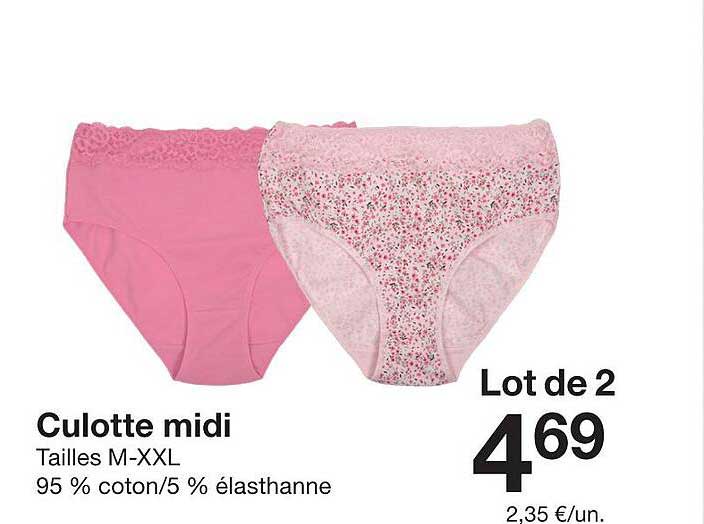 Lot de 2 Culotte midi