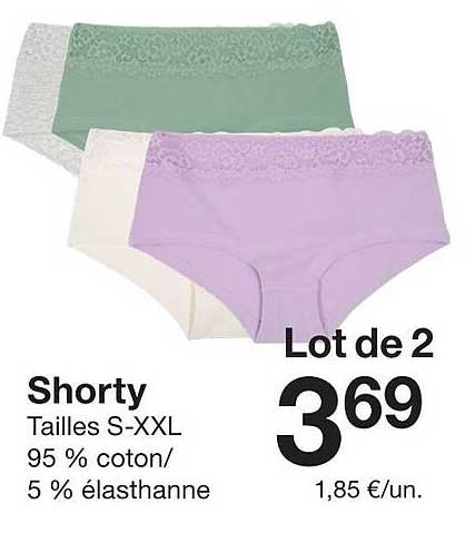 Lot de 2 Shorty