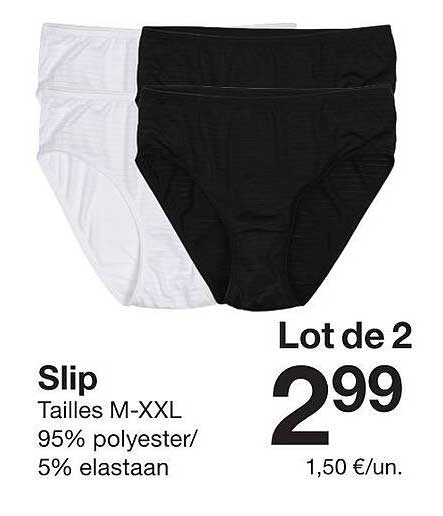 Lot de 2 Slip