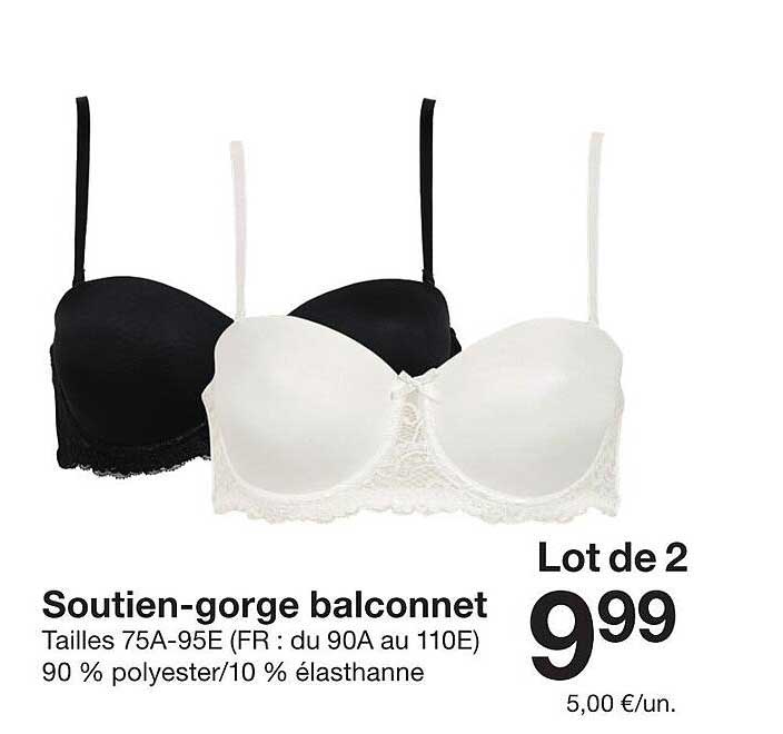 Lot de 2 Soutien-gorge balconnet