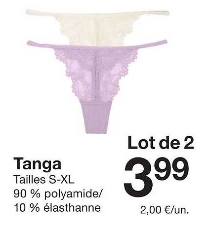 Lot de 2 Tanga