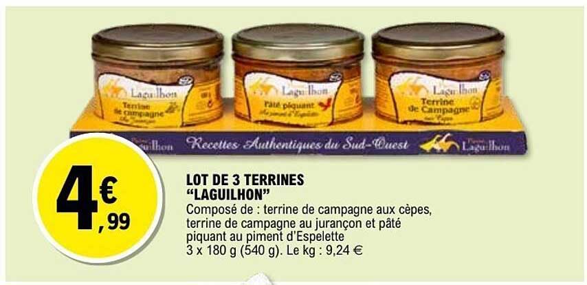 LOT DE 3 TERRINES “LAGUILHON”
