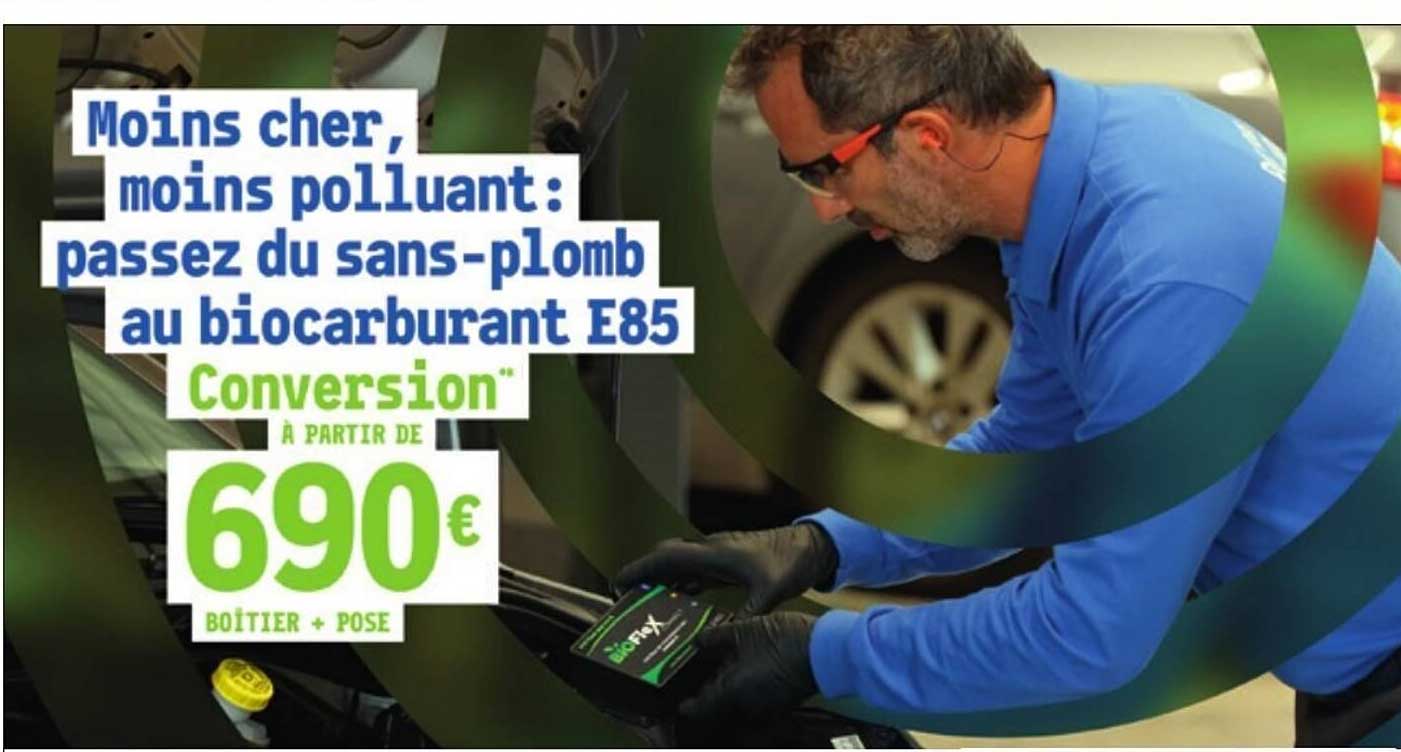 Moins cher, moins polluant: passez du sans-plomb au biocarburant E85 Conversion