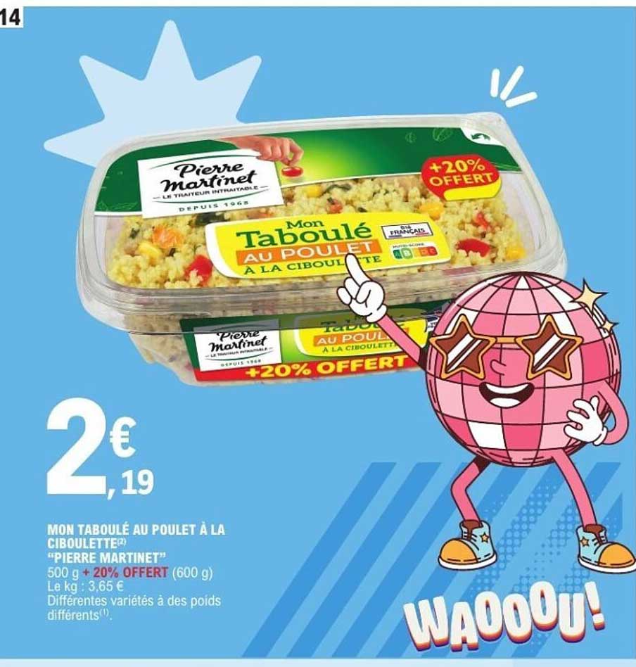 MON TABOULÉ AU POULET À LA CIBOULETTE "PIERRE MARTINET"