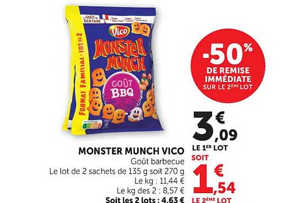 MONSTER MUNCH VICO Goût barbecue