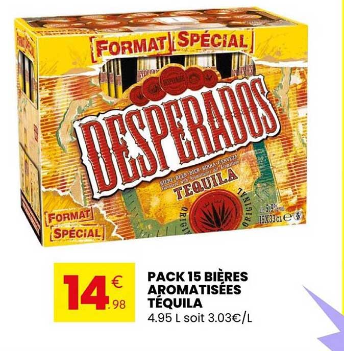 PACK 15 BIÈRES AROMATISÉES TÉQUILA