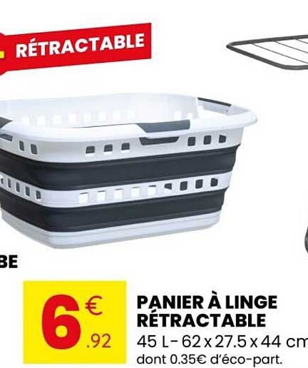 PANIER À LINGE RÉTRACTABLE