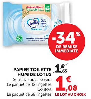 PAPIER TOILETTE HUMIDE LOTUS