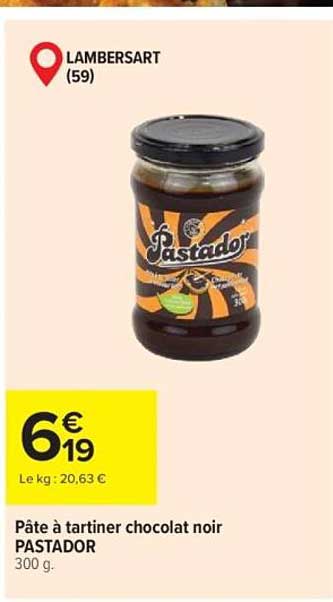 Pâte à tartiner chocolat noir PASTADOR