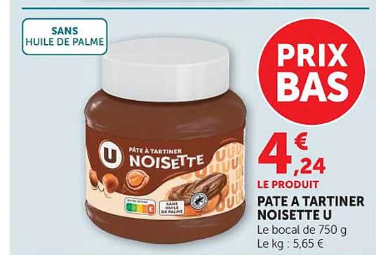 PATE A TARTINER NOISETTE U