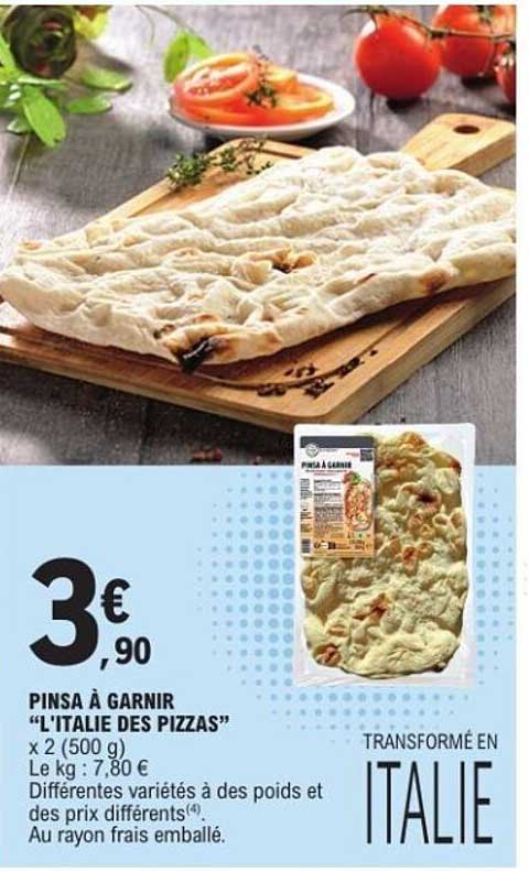 PINSA À GARNIR “L’ITALIE DES PIZZAS” x 2 (500 g)