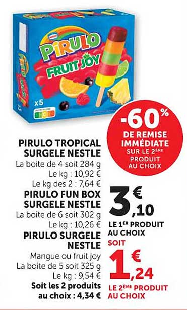 PIRULO TROPICAL SURGELE NESTLE