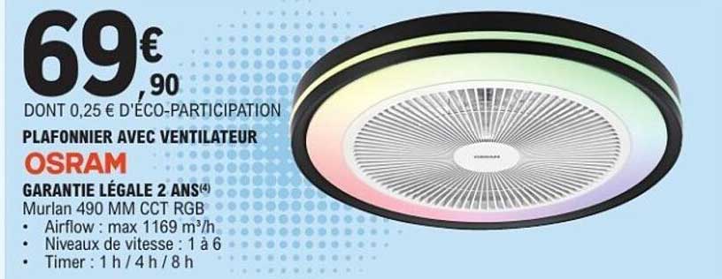 PLAFONNIER AVEC VENTILATEUR OSRAM