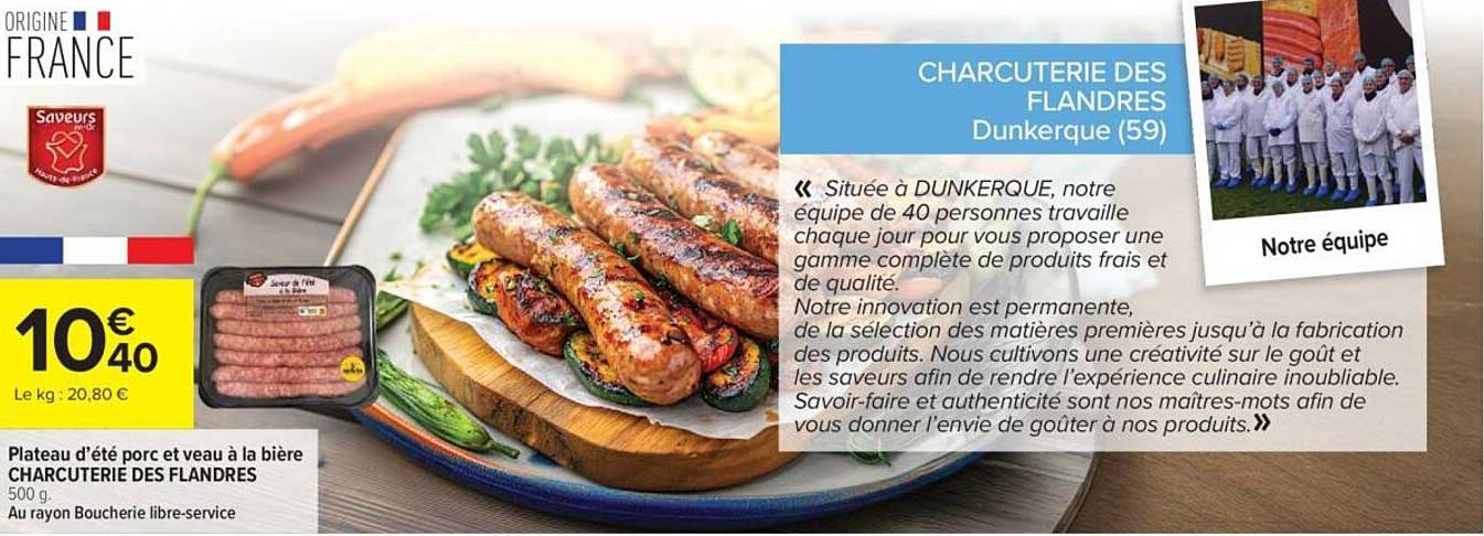 Plateau d'été porc et veau à la bière CHARCUTERIE DES FLANDRES