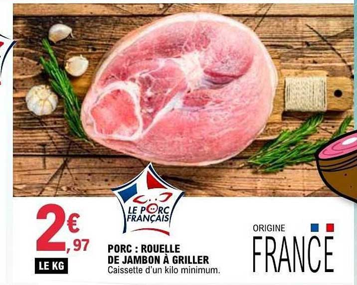 PORC : ROUELLE DE JAMBON À GRILLER