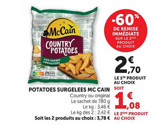 POTATOES SURGELEES MC CAIN