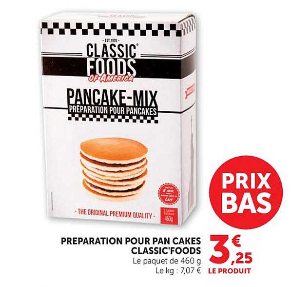 PREPARATION POUR PAN CAKES CLASSIC'FOODS