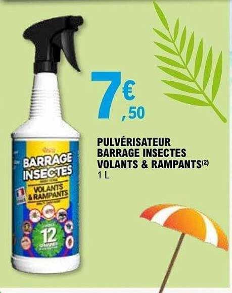 PULVÉRISATEUR BARRAGE INSECTES VOLANTS & RAMPANTS(2) 1 L