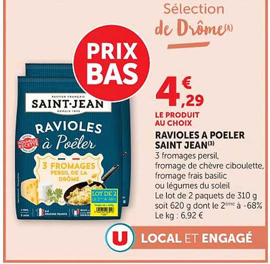 RAVIOLES A POELER SAINT JEAN