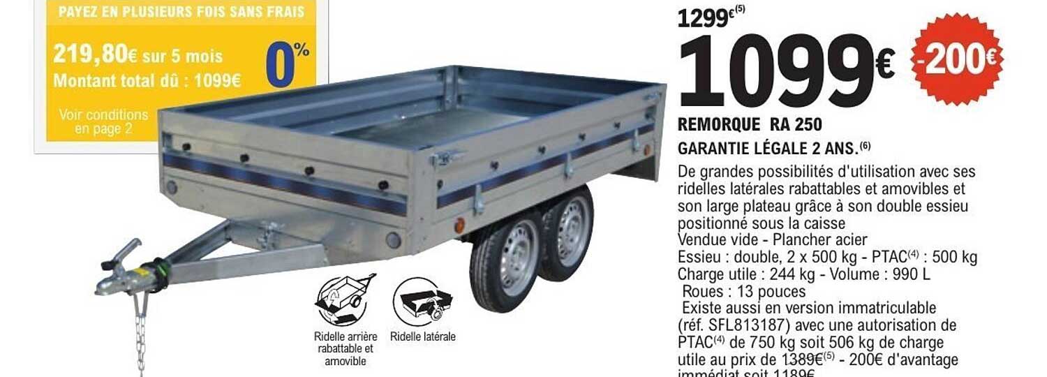 REMORQUE RA 250