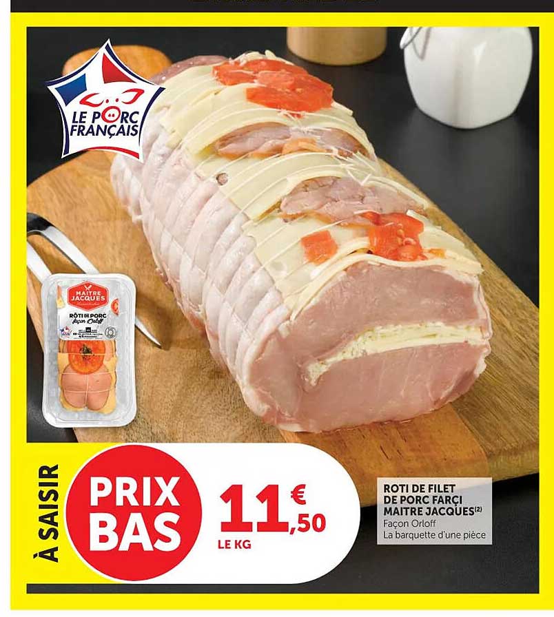 ROTI DE FILET DE PORC FARCi MAITRE JACQUES