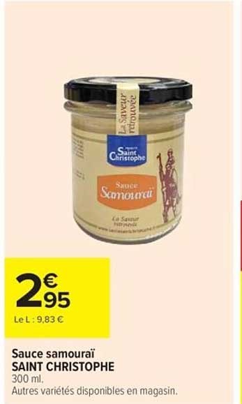 Sauce samouraï SAINT CHRISTOPHE 300 ml
