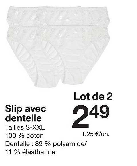 Slip avec dentelle