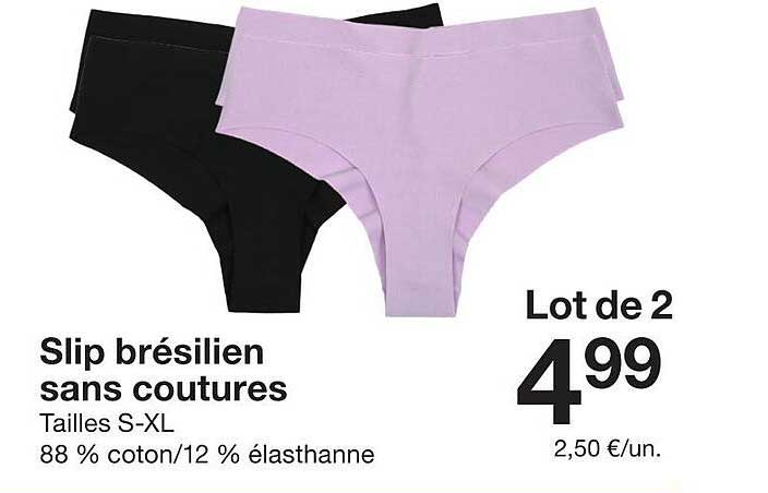 Slip brésilien sans coutures