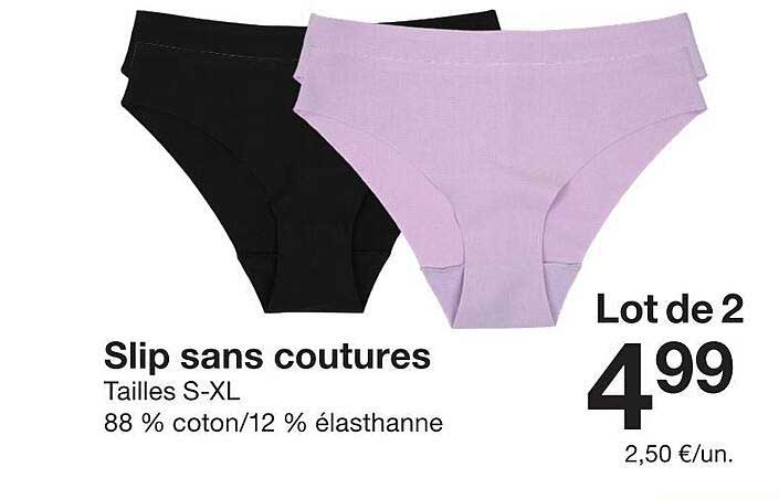 Slip sans coutures
