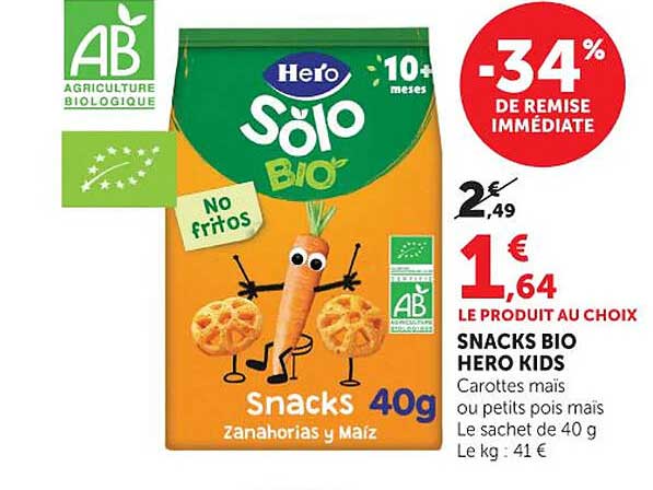 Snacks bio Hero Kids
