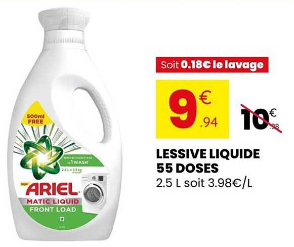 Soit 0.18€ le lavage