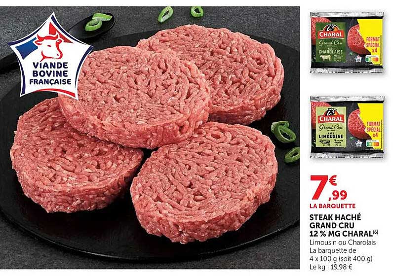 STEAK HACHÉ GRAND CRU 12 % MG CHARAL