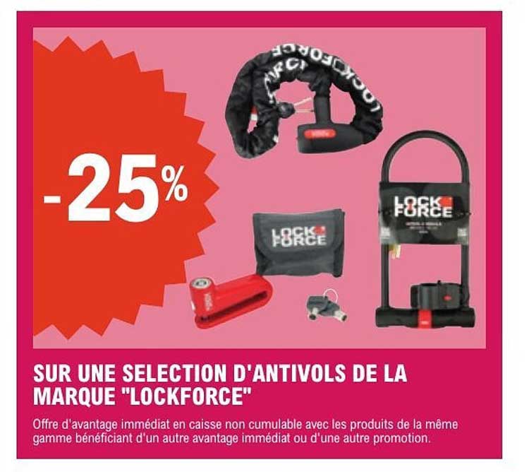 SUR UNE SELECTION D'ANTIVOLS DE LA MARQUE "LOCKFORCE"