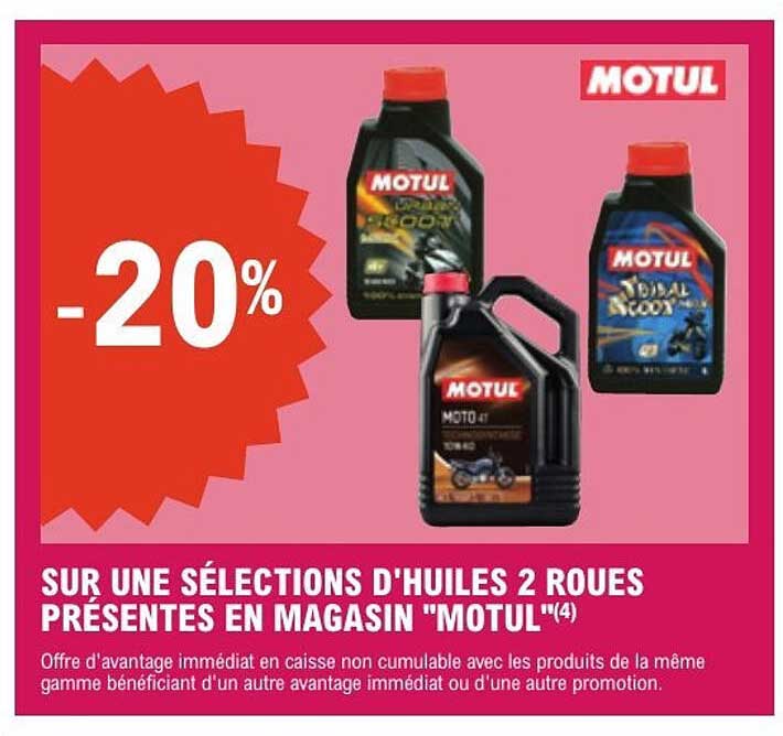 SUR UNE SÉLECTIONS D'HUILES 2 ROUES PRÉSENTES EN MAGASIN "MOTUL"(4)