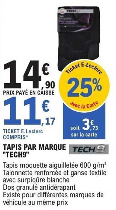 TAPIS PAR MARQUE "TECH9"