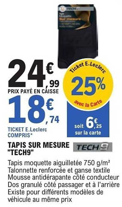 TAPIS SUR MESURE "TECH9"