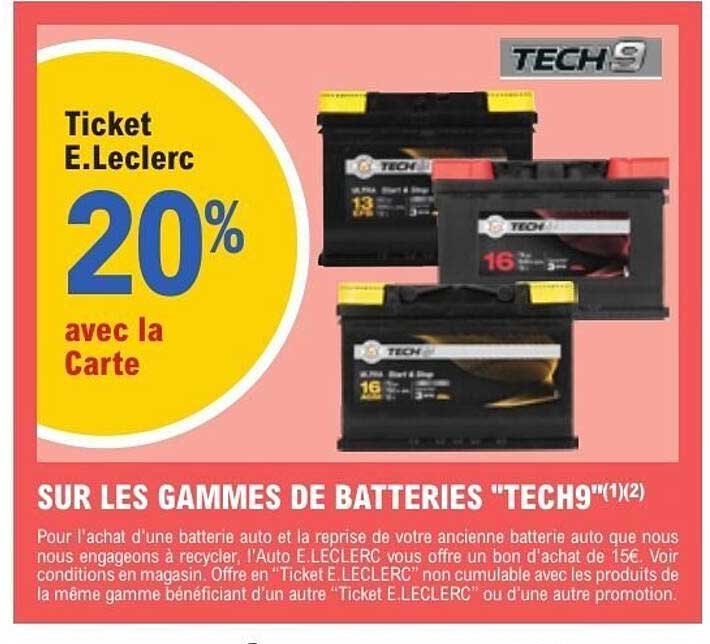 Ticket E.Leclerc 20% avec la Carte