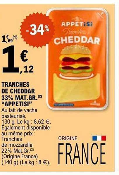 TRANCHES DE CHEDDAR 33% MAT.GR. «APPETISI»