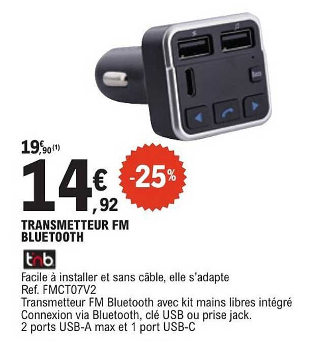 TRANSMETTEUR FM BLUETOOTH