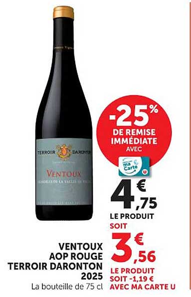 VENTOUX AOP ROUGE TERROIR DARONTON 2025