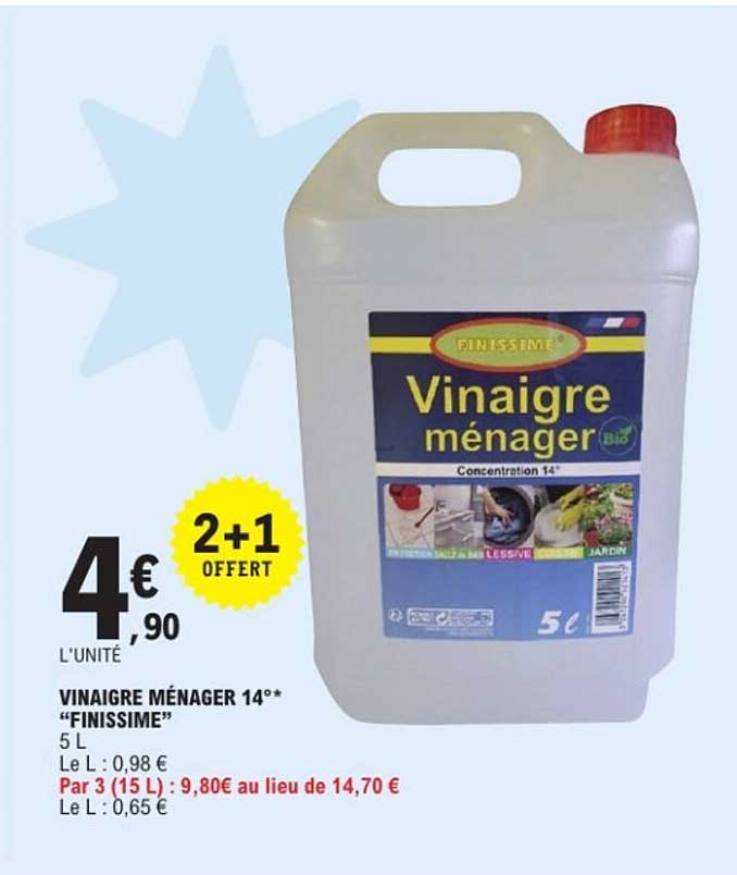 VINAIGRE MÉNAGER 14° "FINISSIME" 5 L