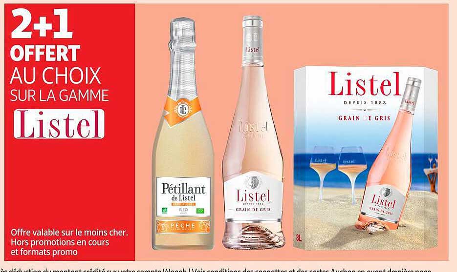 2+1 OFFERT AU CHOIX SUR LA GAMME Listel