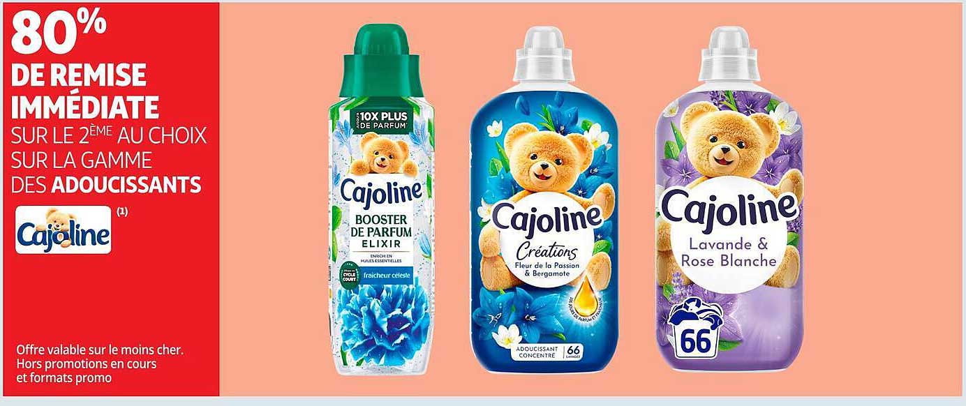 80% DE REMISE IMMÉDIATE SUR LE 2ÈME AU CHOIX SUR LA GAMME DES ADOUCISSANTS