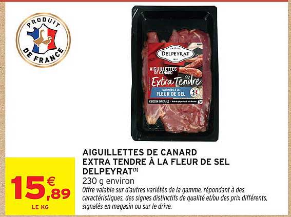 AIGUILLETTES DE CANARD EXTRA TENDRE À LA FLEUR DE SEL DELPEYRAT