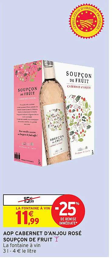 AOP CABERNET D'ANJOU ROSÉ SOUPÇON DE FRUIT