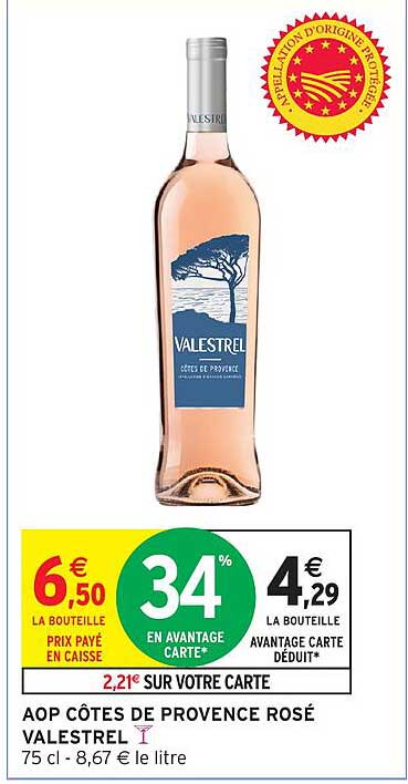 AOP CÔTES DE PROVENCE ROSÉ VALESTREL