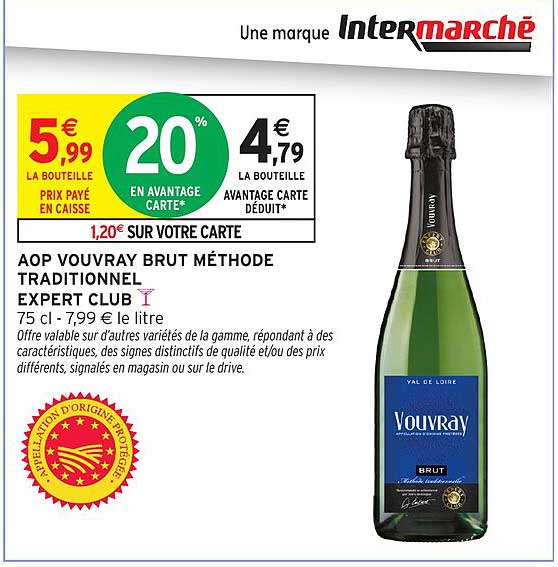 AOP VOUVRAY BRUT MÉTHODE TRADITIONNELLE EXPERT CLUB