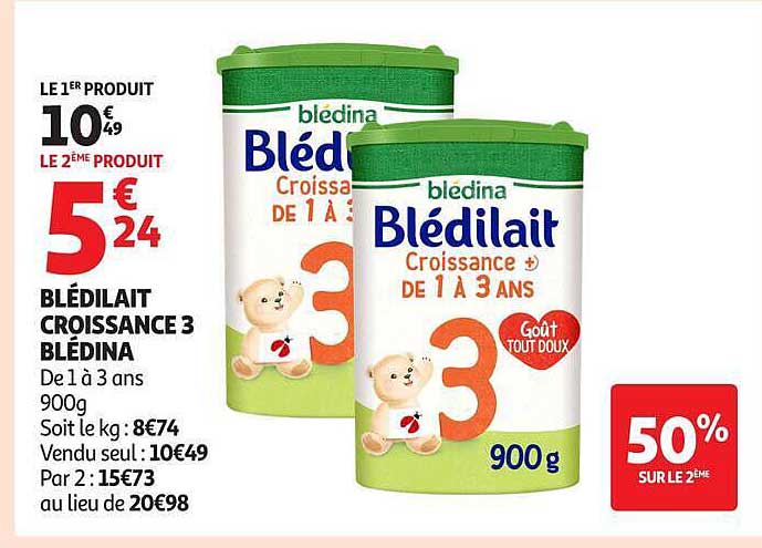 BLÉDILAIT CROISSANCE 3 BLÉDINA