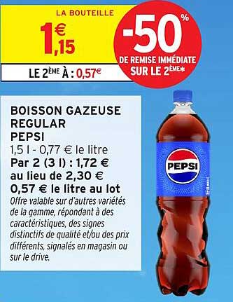 BOISSON GAZEUSE REGULAR PEPSI